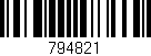 Código de barras (EAN, GTIN, SKU, ISBN): '794821'