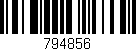 Código de barras (EAN, GTIN, SKU, ISBN): '794856'