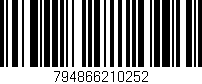 Código de barras (EAN, GTIN, SKU, ISBN): '794866210252'