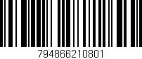 Código de barras (EAN, GTIN, SKU, ISBN): '794866210801'