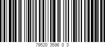 Código de barras (EAN, GTIN, SKU, ISBN): '79520_3596_0_3'