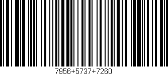Código de barras (EAN, GTIN, SKU, ISBN): '7956+5737+7260'