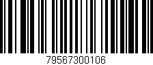Código de barras (EAN, GTIN, SKU, ISBN): '79567300106'
