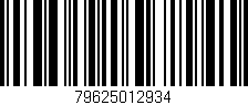 Código de barras (EAN, GTIN, SKU, ISBN): '79625012934'