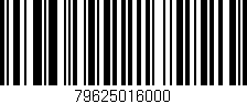 Código de barras (EAN, GTIN, SKU, ISBN): '79625016000'