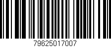 Código de barras (EAN, GTIN, SKU, ISBN): '79625017007'