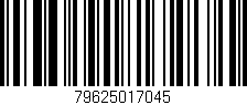 Código de barras (EAN, GTIN, SKU, ISBN): '79625017045'