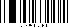 Código de barras (EAN, GTIN, SKU, ISBN): '79625017069'