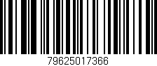 Código de barras (EAN, GTIN, SKU, ISBN): '79625017366'