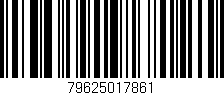 Código de barras (EAN, GTIN, SKU, ISBN): '79625017861'