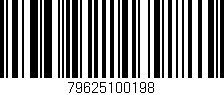 Código de barras (EAN, GTIN, SKU, ISBN): '79625100198'