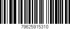 Código de barras (EAN, GTIN, SKU, ISBN): '79625915310'