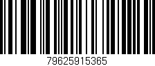 Código de barras (EAN, GTIN, SKU, ISBN): '79625915365'