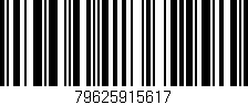 Código de barras (EAN, GTIN, SKU, ISBN): '79625915617'