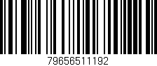 Código de barras (EAN, GTIN, SKU, ISBN): '79656511192'