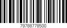 Código de barras (EAN, GTIN, SKU, ISBN): '79788778500'