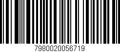 Código de barras (EAN, GTIN, SKU, ISBN): '7980020056719'