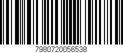 Código de barras (EAN, GTIN, SKU, ISBN): '7980720056538'