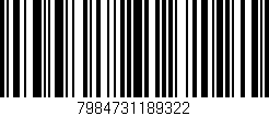 Código de barras (EAN, GTIN, SKU, ISBN): '7984731189322'