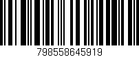 Código de barras (EAN, GTIN, SKU, ISBN): '798558645919'