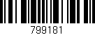 Código de barras (EAN, GTIN, SKU, ISBN): '799181'