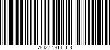 Código de barras (EAN, GTIN, SKU, ISBN): '79922_2613_0_3'