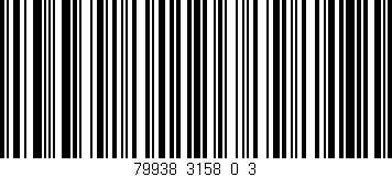 Código de barras (EAN, GTIN, SKU, ISBN): '79938_3158_0_3'