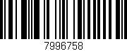 Código de barras (EAN, GTIN, SKU, ISBN): '7996758'