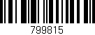 Código de barras (EAN, GTIN, SKU, ISBN): '799815'
