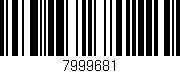 Código de barras (EAN, GTIN, SKU, ISBN): '7999681'