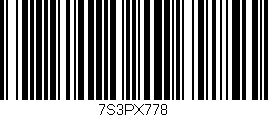 Código de barras (EAN, GTIN, SKU, ISBN): '7S3PX778'
