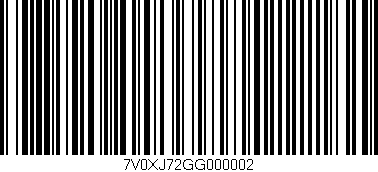 Código de barras (EAN, GTIN, SKU, ISBN): '7V0XJ72GG000002'