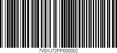 Código de barras (EAN, GTIN, SKU, ISBN): '7V0XJ72PP000002'