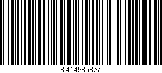 Código de barras (EAN, GTIN, SKU, ISBN): '8.4149858e7'