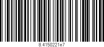 Código de barras (EAN, GTIN, SKU, ISBN): '8.4150221e7'