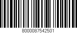 Código de barras (EAN, GTIN, SKU, ISBN): '8000087542501'