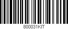 Código de barras (EAN, GTIN, SKU, ISBN): '800031KIT'