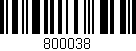 Código de barras (EAN, GTIN, SKU, ISBN): '800038'
