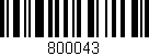 Código de barras (EAN, GTIN, SKU, ISBN): '800043'