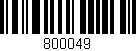 Código de barras (EAN, GTIN, SKU, ISBN): '800049'