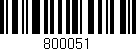 Código de barras (EAN, GTIN, SKU, ISBN): '800051'
