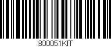 Código de barras (EAN, GTIN, SKU, ISBN): '800051KIT'