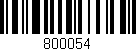 Código de barras (EAN, GTIN, SKU, ISBN): '800054'