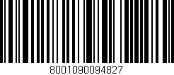 Código de barras (EAN, GTIN, SKU, ISBN): '8001090094827'