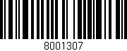 Código de barras (EAN, GTIN, SKU, ISBN): '8001307'