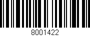 Código de barras (EAN, GTIN, SKU, ISBN): '8001422'