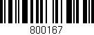 Código de barras (EAN, GTIN, SKU, ISBN): '800167'