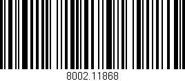 Código de barras (EAN, GTIN, SKU, ISBN): '8002.11868'