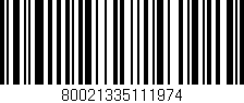 Código de barras (EAN, GTIN, SKU, ISBN): '80021335111974'