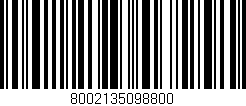 Código de barras (EAN, GTIN, SKU, ISBN): '8002135098800'